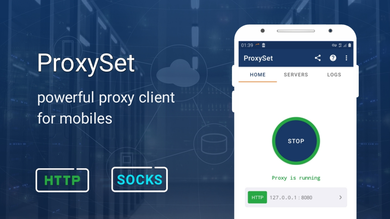 ProxySet - http socks proxy client for android